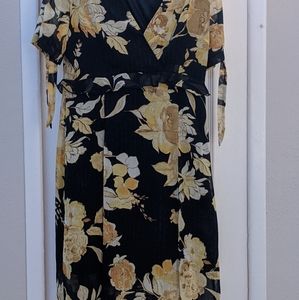 Vintage style floral midi dress